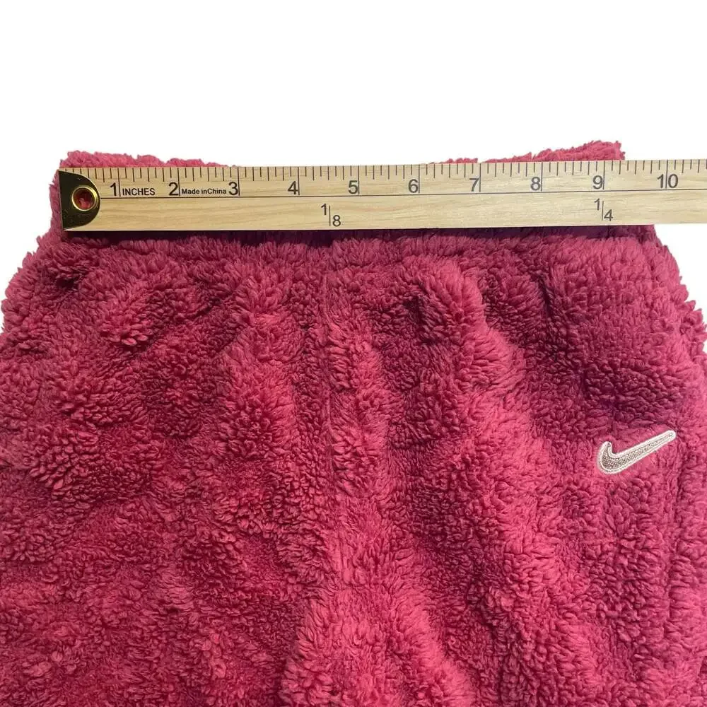 Nike Youth Sherpa Fleece Pants Burgundy Red Kids Size 6 5-6 Years Swoosh